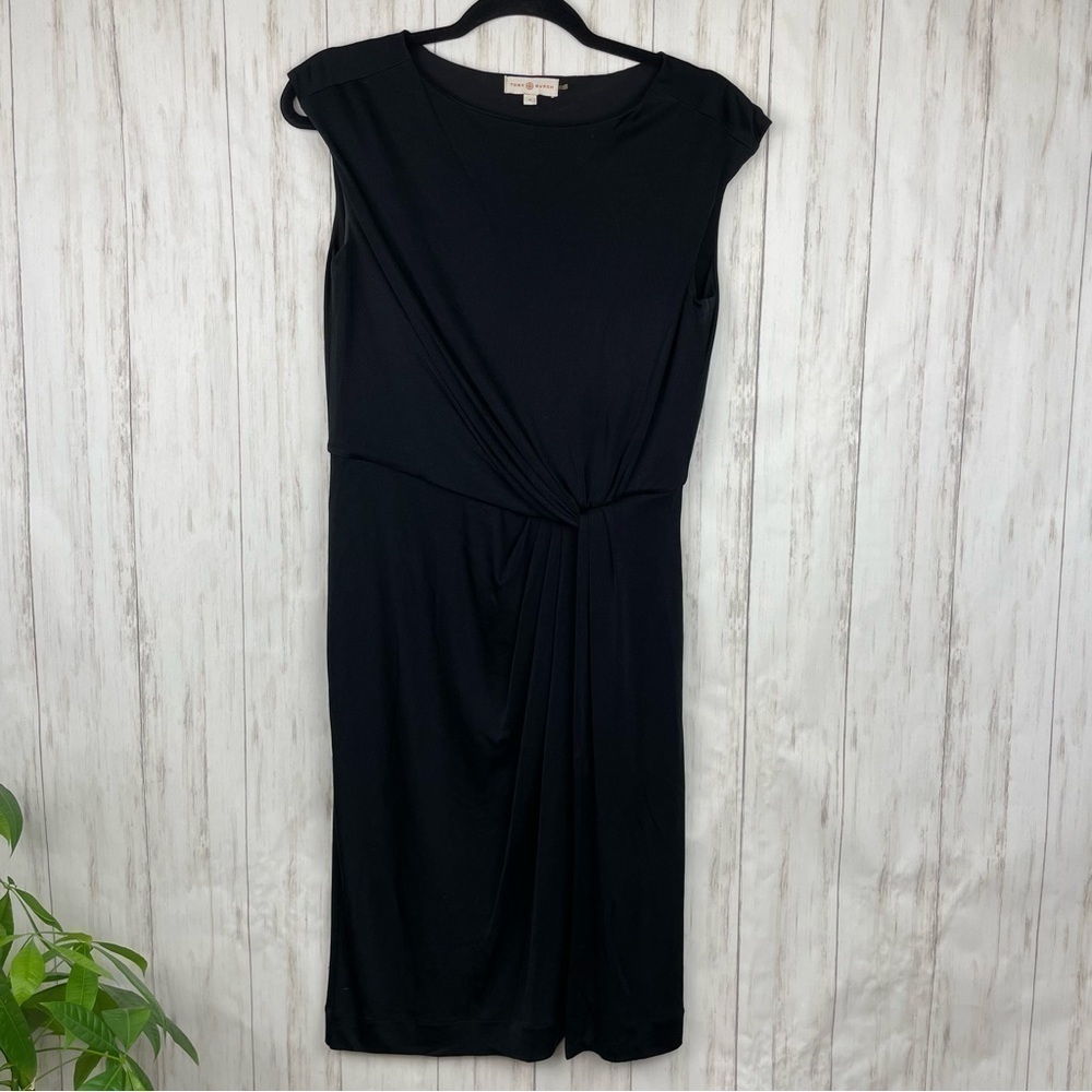 Tory Burch 100% Silk Knotted Little Black Dress Small